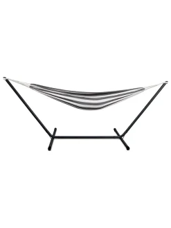 Hängematte in Schwarz/ Weiß - (B)290 x (H)100 x (T)100 cm