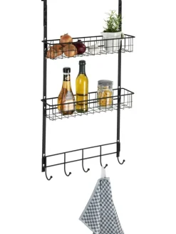 Hängeregal in Schwarz - (B)39 x (H)75 x (T)10 cm