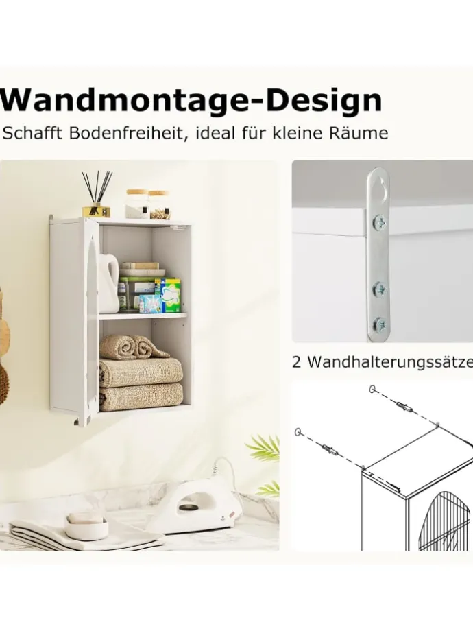 Hängeschrank Bad in Weiß