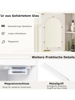 Hängeschrank Bad in Weiß