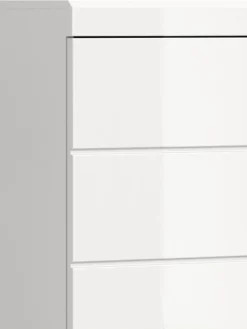 Hängeschrank in weiß/weiß hochglanz - (B) 74 x (H) 79 x (T) 24