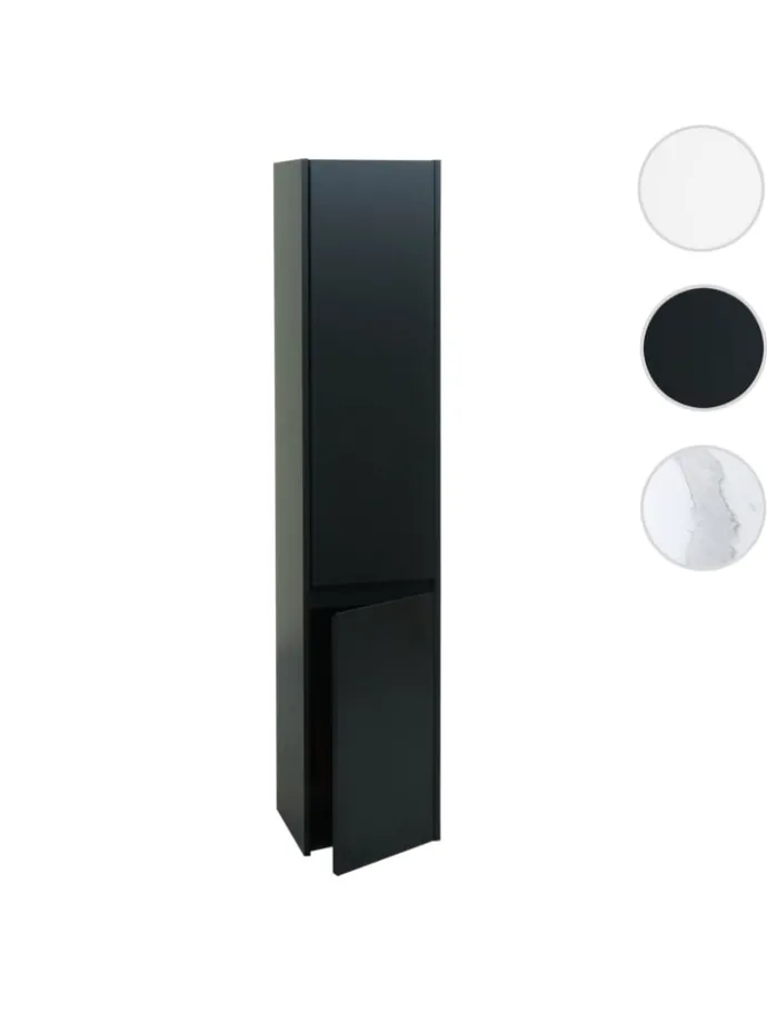 Hängeschrank L86 2 Türen 3 Fächer, Schwarz