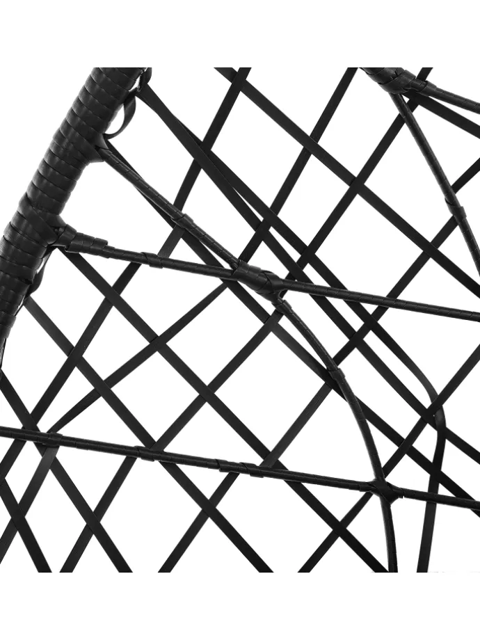 Hängesessel ALATRI in Schwarz/Grau - (W) 94 x (H) 108 x (L) 96 cm