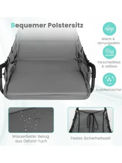 Hängesessel mit Gestell in Grau