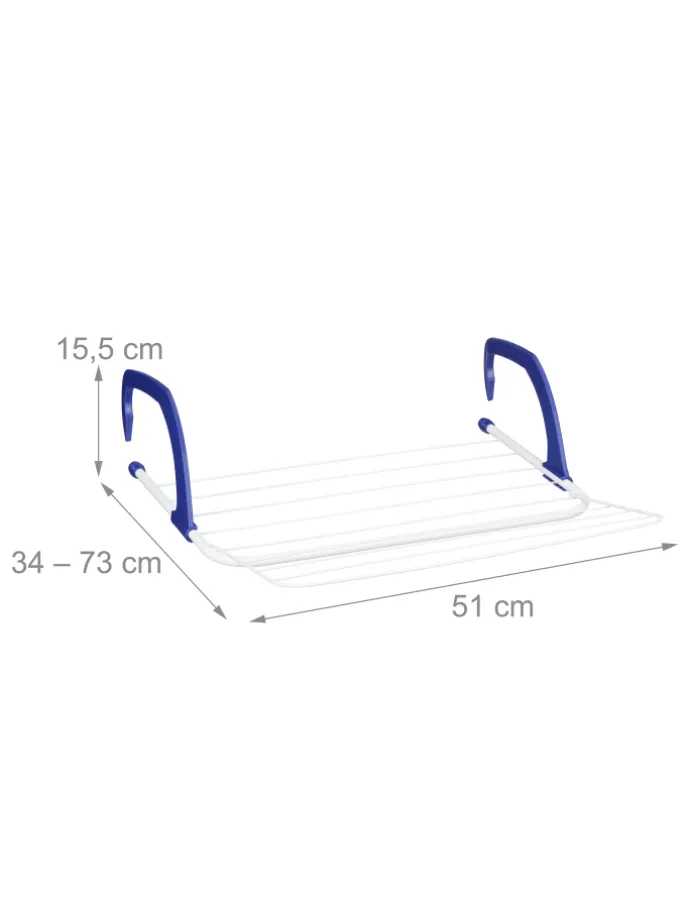 Hängetrockner in Weiß/ Blau - (B)51 x (H)15,5 x (T)73 cm