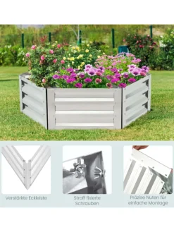 Hochbeet 6 tlg. Set in Silber