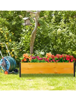 Hochbeet in Natur - (B)118 x (H)32,5 x (T)35 cm