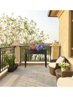 Hochbeet in Schwarz - (B)99 x (H)83 x (T)26 cm