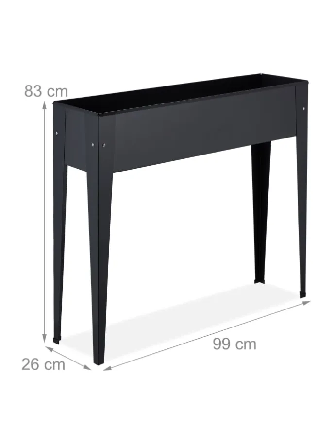 Hochbeet in Schwarz - (B)99 x (H)83 x (T)26 cm