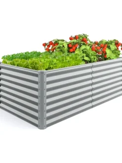 Hochbeet Metall in Grau