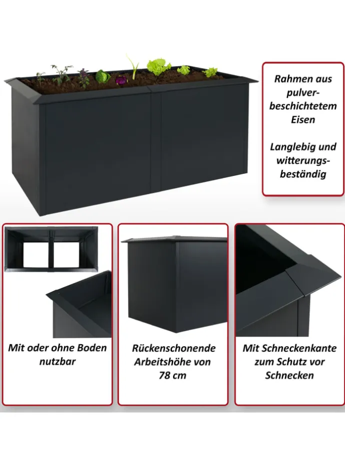 Hochbeet N24 Schneckenkante
