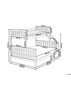 Hochbett BIERNE in Braun - (W) 149 x (H) 150 x (L) 210 cm