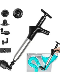 Hochdruck-Druckluftpömpel in Schwarz