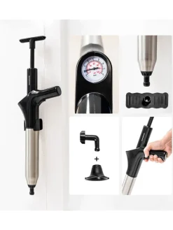 Hochdruck-Druckluftpömpel in Schwarz