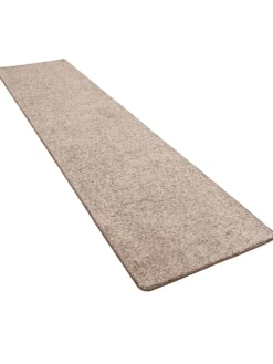 Hochflor Velours Teppich Läufer Mona in Taupe