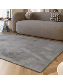 Hochflorteppich Alice in grau