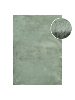 Hochflorteppich Alice in Salbei Grün