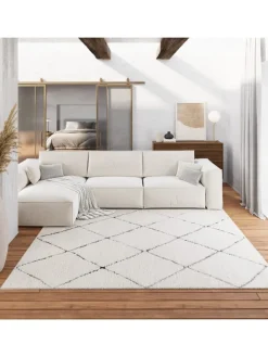 Hochflorteppich STUDIO two in creme beige