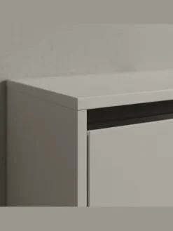 Hochschrank HAMBURG Soft-Close Badschrank schmal Badregal in Steingrau