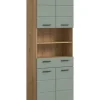 Hochschrank in Artisan Eiche/Salbei - (B) 74 x (H) 191 x (T) 31