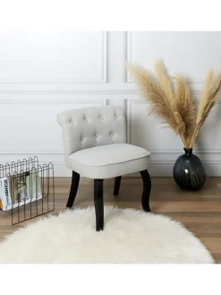 Hocker "Eleonor" in Grau - (B)60 x (H)68 x (T)54 cm