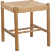 Hocker "Ellan" in Hellbraun - (B)40 x (H)46 x (T)40 cm