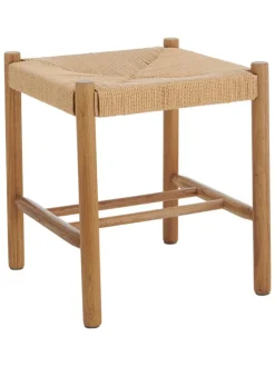 Hocker "Ellan" in Hellbraun - (B)40 x (H)46 x (T)40 cm