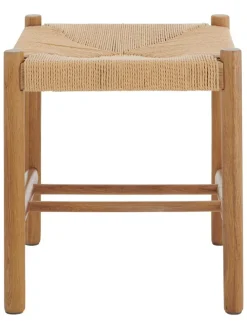 Hocker "Ellan" in Hellbraun - (B)40 x (H)46 x (T)40 cm