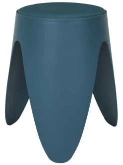 Hocker ''Eve'' in Dunkelblau - (H)46 - Ø 30 cm