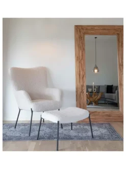 Hocker Glasgow Weiß 61 x 41 cm