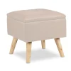 Hocker in Beige - (B)40x (H)40 x (T)40 cm