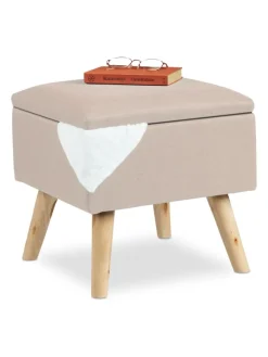 Hocker in Beige - (B)40x (H)40 x (T)40 cm
