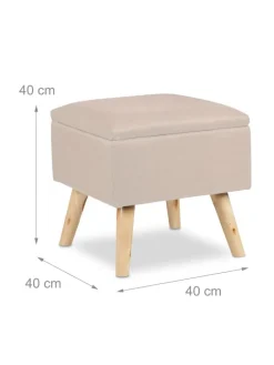 Hocker in Beige - (B)40x (H)40 x (T)40 cm