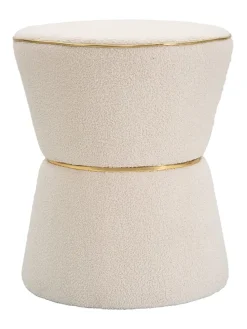 Hocker in Creme - (H)52 x Ø 43 cm