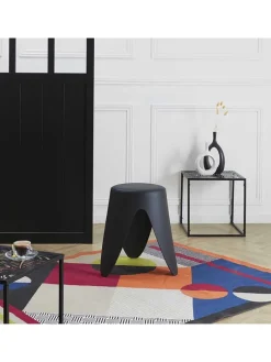 Hocker in Schwarz - (B)30 x (H)46 x (T)30 cm