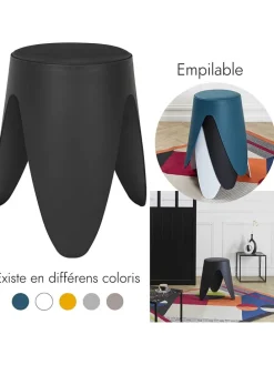 Hocker in Schwarz - (B)30 x (H)46 x (T)30 cm