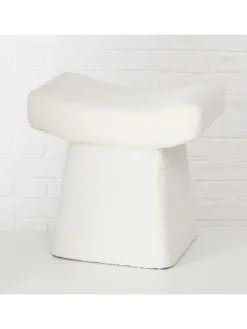 Hocker "Lidal" in Creme - (B)32 x (H)45 cm