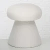 Hocker "Tolin" in Creme - (H)44 x Ø 38 cm