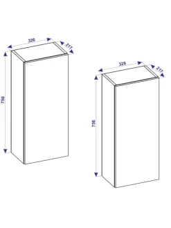 Holz Badmöbel Bad Hochschrank Badschrank Lendas in Honig-Eiche