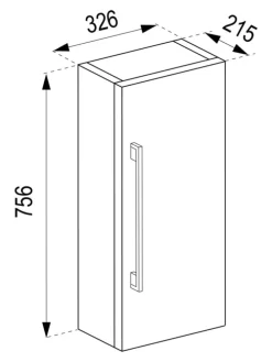 Holz Badmöbel Midischrank Badschrank Bad Badinos D in Sonoma-Eiche (Sägerau)
