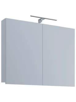 Holz Badmöbel Spiegelschrank Spiegel Badinos 80 cm in Weiß