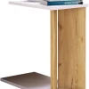 Holz Beistelltisch Couchtisch Sofatisch Nachto M in Weiß / Honig-Eiche