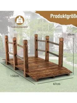 Holzbrücke 150x67x55 cm in Braun