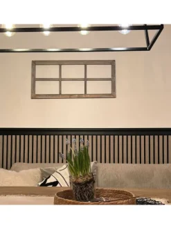 Holzfenster Dekoration Altholz in Grau