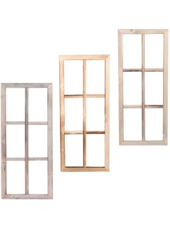 Holzfenster Dekoration Altholz in Grau