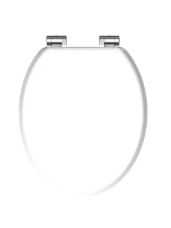 Holzkern WC-Sitz WHITE, mit Absenkautomatik