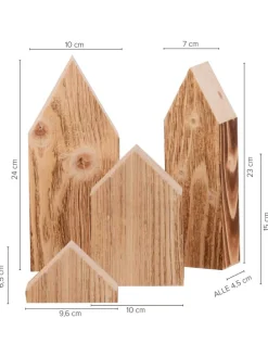 Holzstadt Dekoration Altholz in Braun