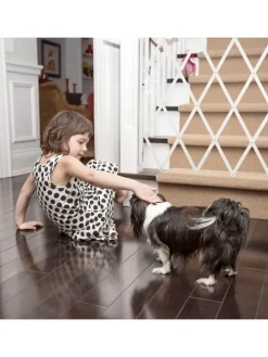 Hundeabsperrgitter in Weiß - (B)130 x (H)87,5 cm