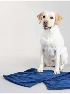 Hunde-Badetuch in Blau