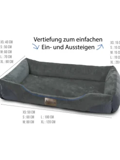 Hundebett Hanko in Anthrazit